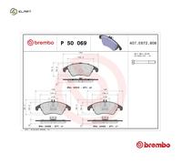 BRAKE PAD SET DISC BRAKE P 50 069X FOR MERCEDES-BENZ C-CLASS/T-Model SLK CLS