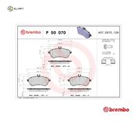 BREMBO Brake Pad Set Front With Brake Caliper Screws Fits Mercedes-Benz C-Class