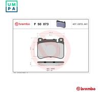 P 50 073 Disc Brake Brake Pad Set Front Fits Mercedes CLK Convertible By Brembo