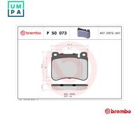 BRAKE PAD SET DISC BRAKE P 50 073 FOR MERCEDES-BENZ C-CLASS/T-Model/Sportcoupe