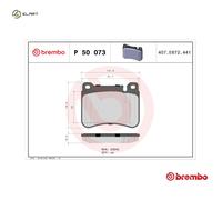 Brake pads P 50 073X BREMBO for MERCEDES-BENZ C-CLASS C-CLASS T-Model CLK SLK
