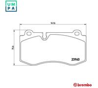 Brake pads P 50 074X BREMBO for MERCEDES-BENZ S-CLASS S-CLASS Coupe E-CLASS SL