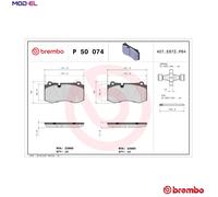 Brake pads P 50 074X BREMBO for MERCEDES-BENZ S-CLASS S-CLASS Coupe E-CLASS SL