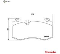 Brake pads P 50 074X BREMBO for MERCEDES-BENZ S-CLASS S-CLASS Coupe E-CLASS SL