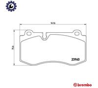Brake pads P 50 074X BREMBO for MERCEDES-BENZ S-CLASS S-CLASS Coupe E-CLASS SL