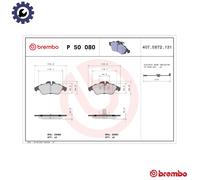 BRAKE PAD SET DISC BRAKE P 50 080 FOR VW LT/Mk/II/Bus/28-35/Platform/Chassis