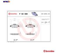 BRAKE PAD SET DISC BRAKE P 50 080 FOR VW LT/Mk/II/Bus/28-35/Platform/Chassis