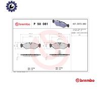 Brembo Rear Brake Pad Set fits VW LT