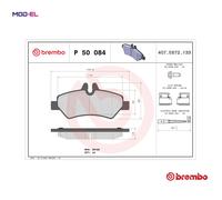 BREMBO P 50 084 Brake pad set