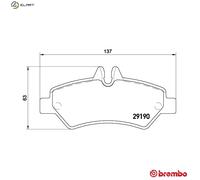 BREMBO P 50 084G Brake pad set