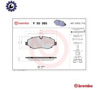 Brake pads P 50 085 BREMBO for MERCEDES-BENZ VW