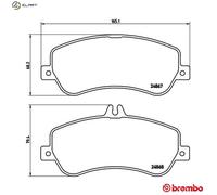 BREMBO P 50 086 Brake pad set