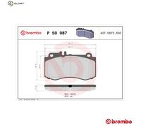 BRAKE PAD SET DISC BRAKE P 50 087 FOR MERCEDES-BENZ CLS/Shooting/Brake/SEDAN