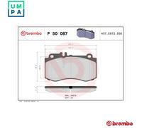 BRAKE PAD SET DISC BRAKE P 50 087 FOR MERCEDES-BENZ CLS/Shooting/Brake/SEDAN