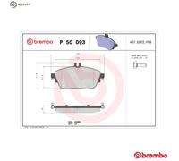 BRAKE PAD SET DISC BRAKE P 50 093 FOR INFINITI MERCEDES-BENZ GLA-CLASS/SUV 1.6L