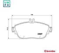 BREMBO P 50 093X Brake pad set