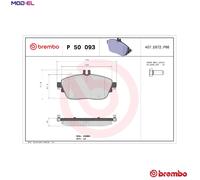 BRAKE PAD SET DISC BRAKE P 50 093X FOR INFINITI MERCEDES-BENZ GLA-CLASS 1.6L