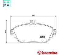 BRAKE PAD SET DISC BRAKE P 50 093X FOR MERCEDES-BENZ SLS/AMG/Roadster CLA/B-SS