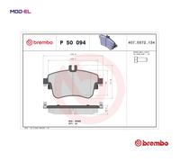 BRAKE PAD SET DISC BRAKE P 50 094 FOR MERCEDES-BENZ B-CLASS A-CLASS 1.8L 4cyl