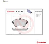 BREMBO P 50 094X Brake pad set