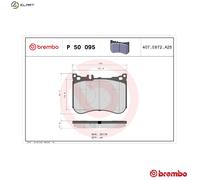 BREMBO P 50 095 Brake pad set