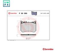 BREMBO P 50 095 Brake pad set