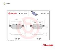 BRAKE PAD SET DISC BRAKE P 50 102 FOR MERCEDES-BENZ OM 651.960 2.1L 4cyl M-CLASS
