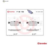 Brake pads P 50 102X BREMBO for MERCEDES-BENZ M-CLASS GL-CLASS GLE Coupe GLE GLS