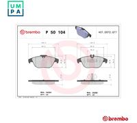 Brake pads P 50 104 BREMBO for MERCEDES-BENZ C-CLASS C-CLASS T-Model GLK-CLASS