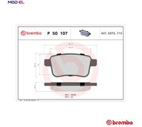 Brake pads P 50 107 BREMBO for MERCEDES-BENZ NISSAN