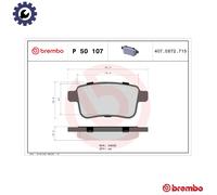 Brake pads P 50 107 BREMBO for MERCEDES-BENZ NISSAN
