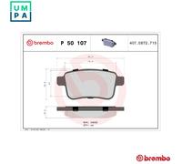 Brake pads P 50 107 BREMBO for MERCEDES-BENZ NISSAN