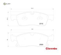 Brake Pads Set fits MERCEDES ML400 W166 3.0 Front 13 to 15 M276.821 Brembo New