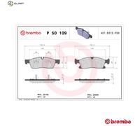 BREMBO P50109 Brake Pad Set Front Fits Mercedes-Benz GL-Class GLE GLS M-Class