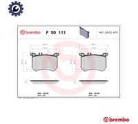 Brembo Brake Pad Set P50111 Front Fits Mercedes-Benz S-Class SL 0004202705