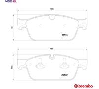 BREMBO P 50 112 Brake pad set