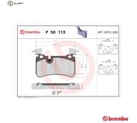 BREMBO P 50 113 Brake Pads
