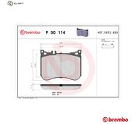 Brembo Brake Pads P50114 Front Set 4x for Mercedes-Benz S/E-Class, CLS