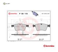 Brake pads P 50 115 BREMBO for MERCEDES-BENZ GL-CLASS R-CLASS M-CLASS