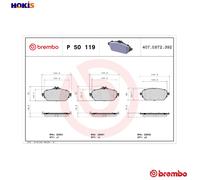 Brake pads P 50 119 BREMBO for MERCEDES-BENZ GLA-CLASS C-CLASS C-CLASS T-Model