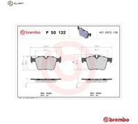 BRAKE PAD SET DISC BRAKE P 50 122 FOR MERCEDES-BENZ C-CLASS/T-Model GLC 2.0L