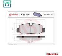 BRAKE PAD SET DISC BRAKE P 50 126 FOR MERCEDES-BENZ MARCO/POLO/Camper V-CLASS