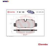 Brake pads P 50 126 BREMBO for MERCEDES-BENZ V-CLASS VITO Van VITO Dualiner EQV