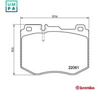 Brake pads P 50 145 BREMBO for MERCEDES-BENZ GLC GLC Coupe CLS E-CLASS