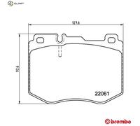 Brake pads P 50 145 BREMBO for MERCEDES-BENZ GLC GLC Coupe CLS E-CLASS