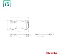 BRAKE PAD SET DISC BRAKE P 50 164 FOR MERCEDES-BENZ M276.821/825 3.0L 6cyl GLE