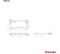 BRAKE PAD SET DISC BRAKE P 50 164 FOR MERCEDES-BENZ M276.821/825 3.0L 6cyl GLE