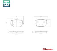 BREMBO P 50 170 Brake pad set