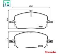 BREMBO P 50 174 Brake pad set