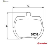 BREMBO P 52 002 Brake pad set